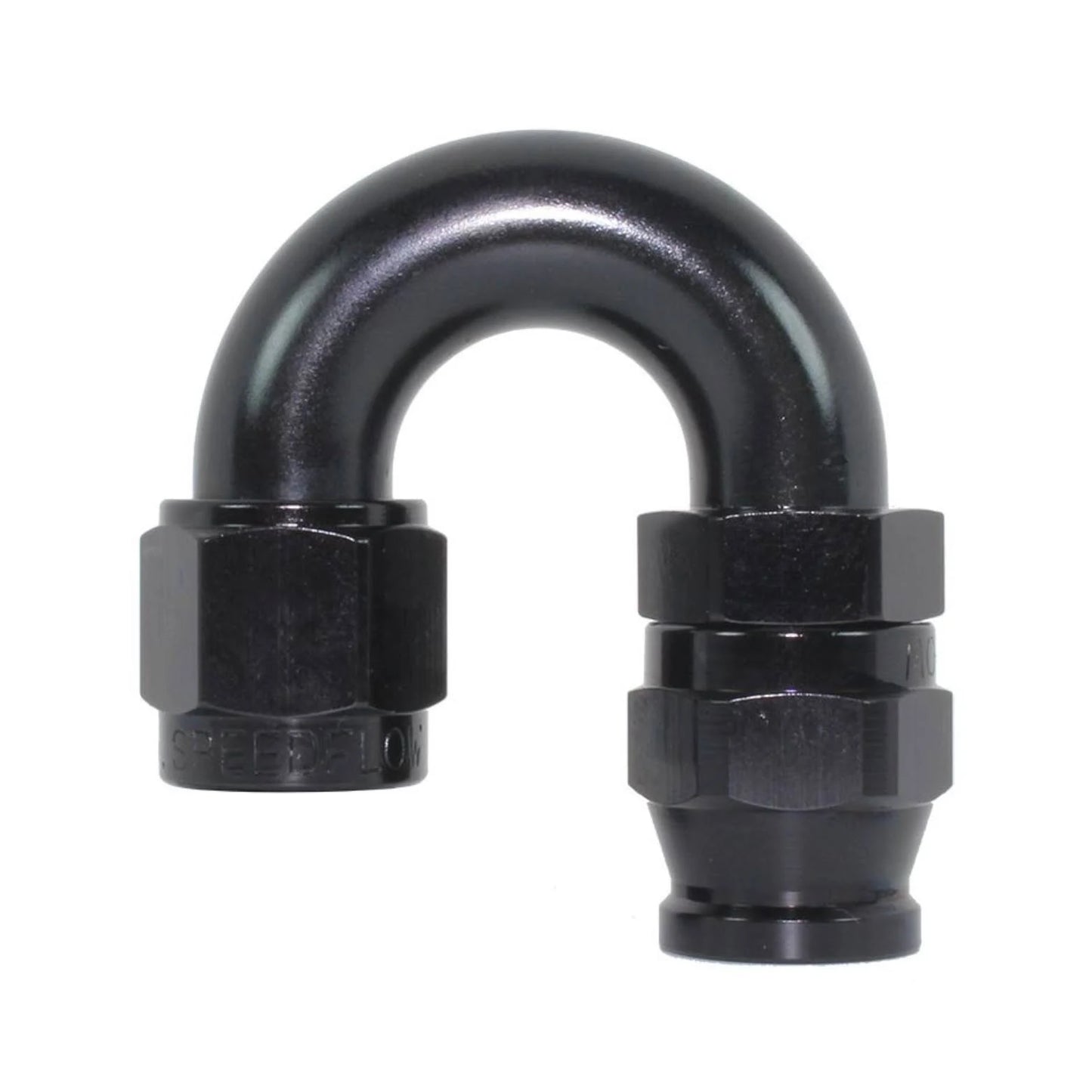 206-08-BLK -8 180° Hose end - alloy