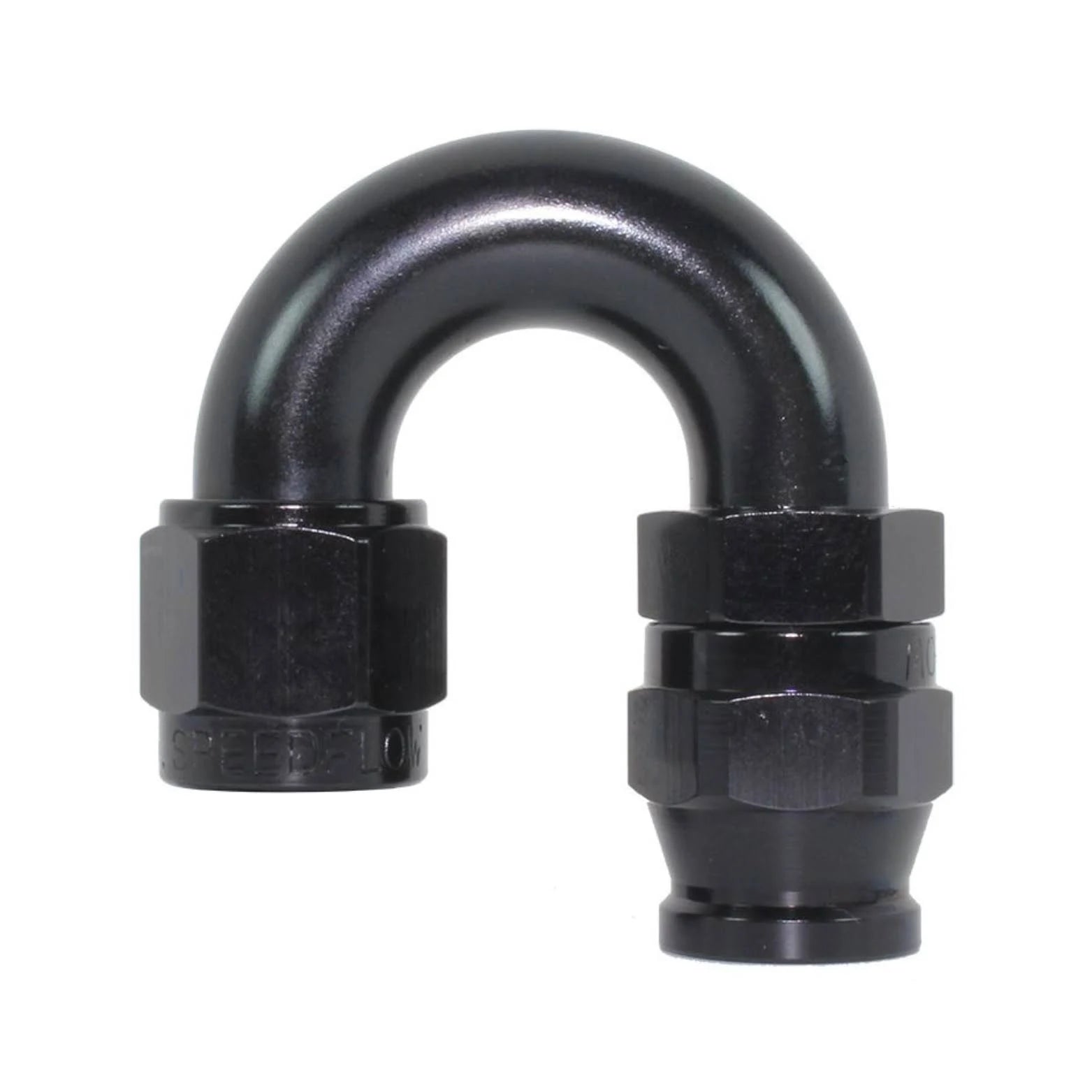 206-08-BLK -8 180° Hose end - alloy - SS Racetech Rods & Customs