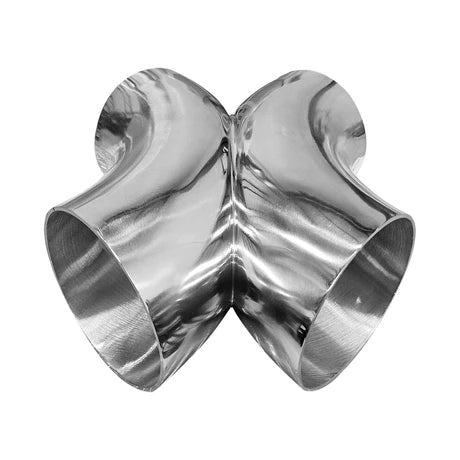 Racecraft s/s polished Pre-Fabricated True X-Pipes 3.5" - SS Racetech Rods & Customs