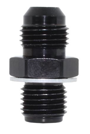 816-06-06-BLK -6 flare to 3/8" NPT adapter - SS Racetech Rods & Customs
