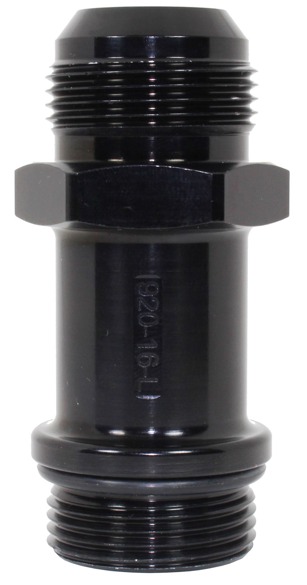 920-12-L-BLK -12 male to -12 o-ring port long