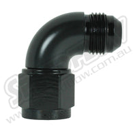 143-06-BLK -6 female to male 90 degree - black - SS Racetech Rods & Customs