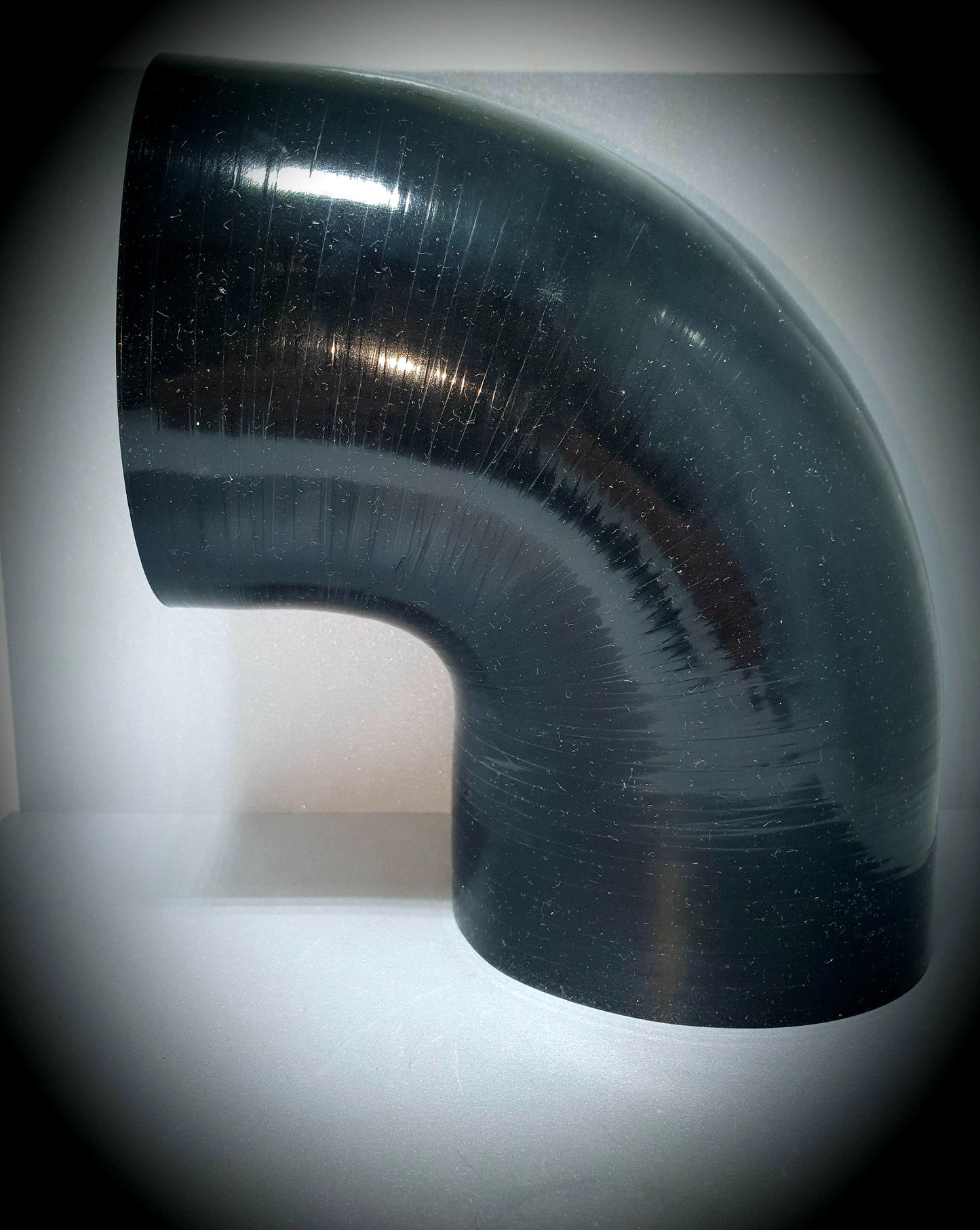 Silicone bend 90 degree X 4.0" X 4.0" - SS Racetech Rods & Customs