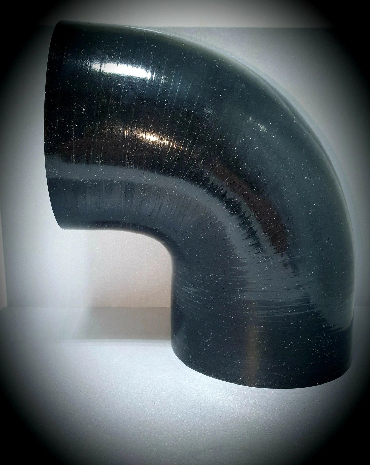 Silicone bend 90 degree X 4.0" X 4.0" - SS Racetech Rods & Customs
