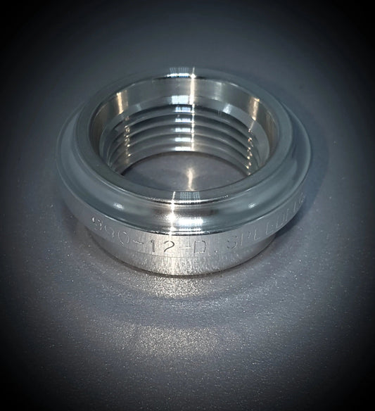 990-12-D -12 female port weld bung - aluminium - SS Racetech Rods & Customs