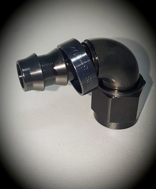 403-08-BLK -8 90 degree hose end by SS Racetech Rods & Customs