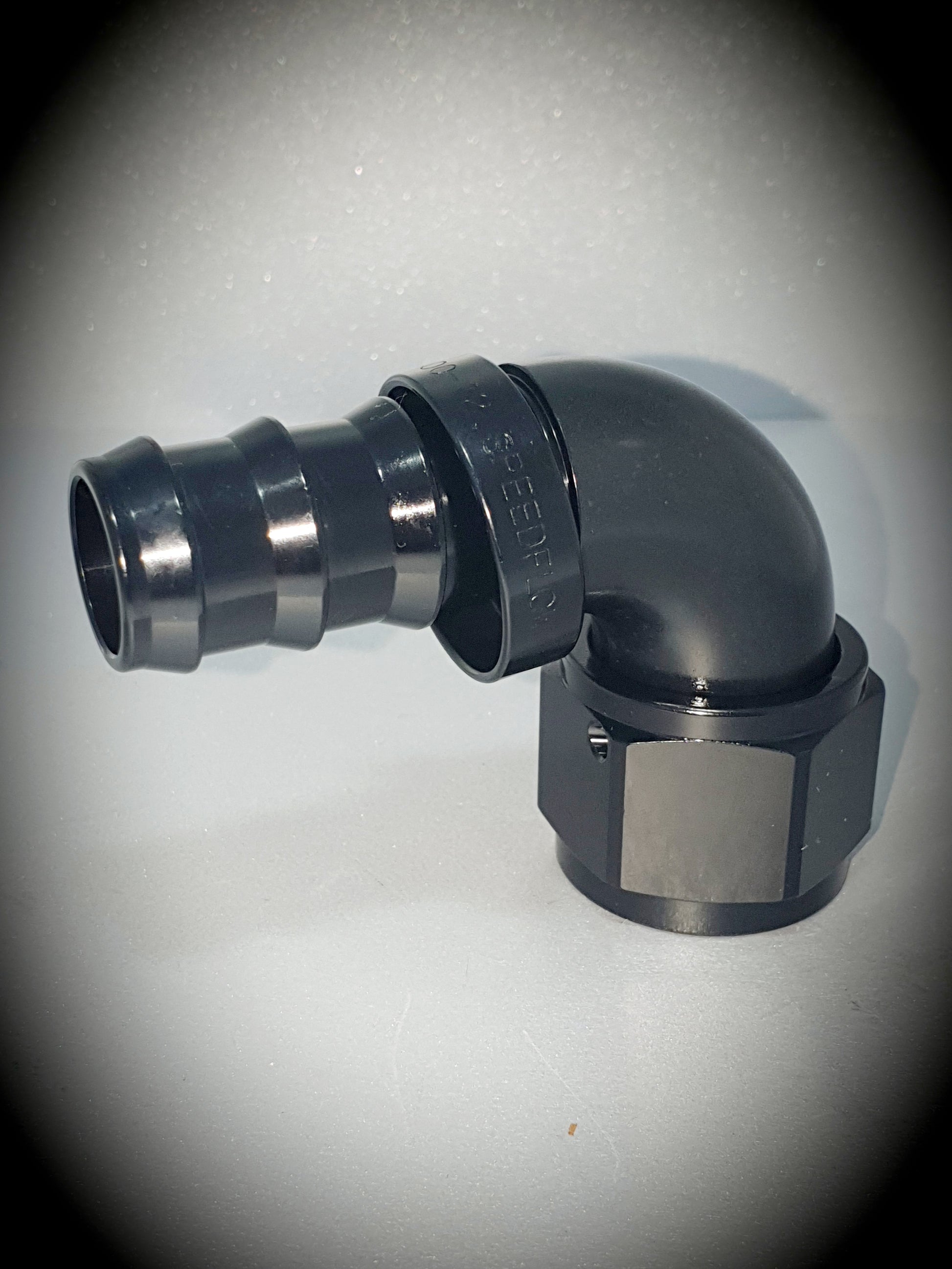 403-12-BLK -12 90 degree hose end - SS Racetech Rods & Customs