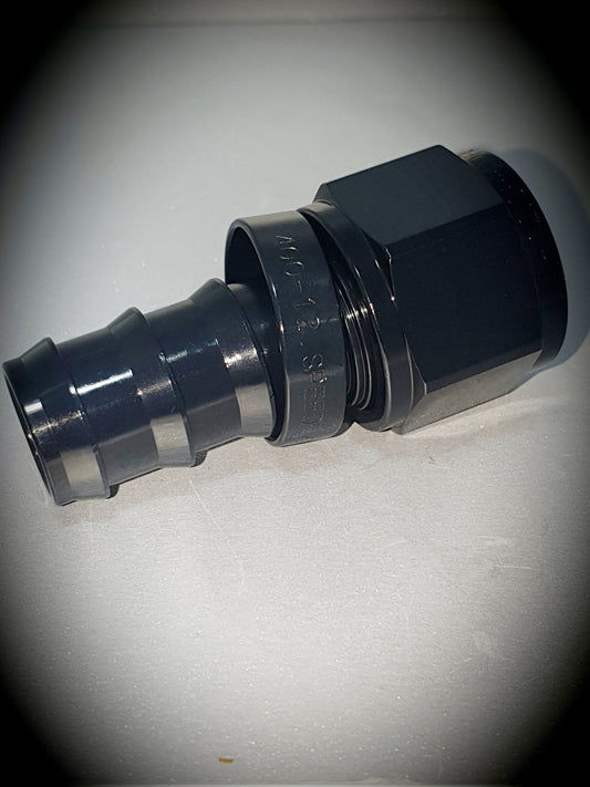 401-12-BLK -12 Straight hose end - SS Racetech Rods & Customs