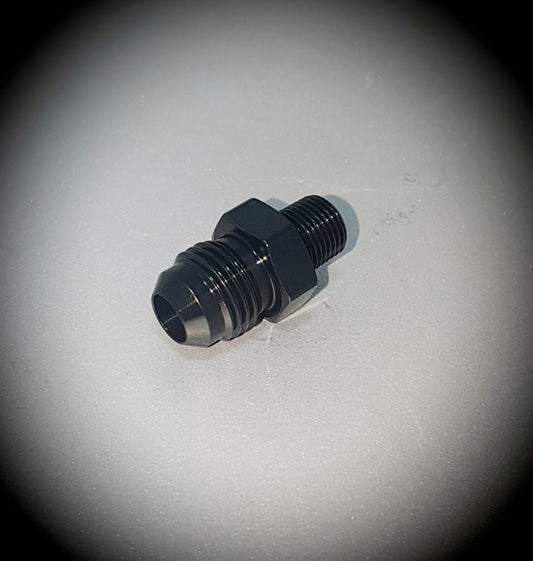 816-06-02-BLK -6 flare to 1/8" NPT adapter - SS Racetech Rods & Customs