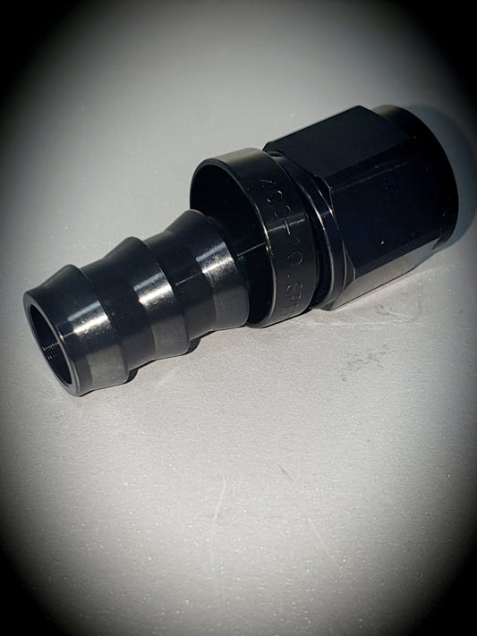 401-10-BLK -10 Straight hose end - SS Racetech Rods & Customs