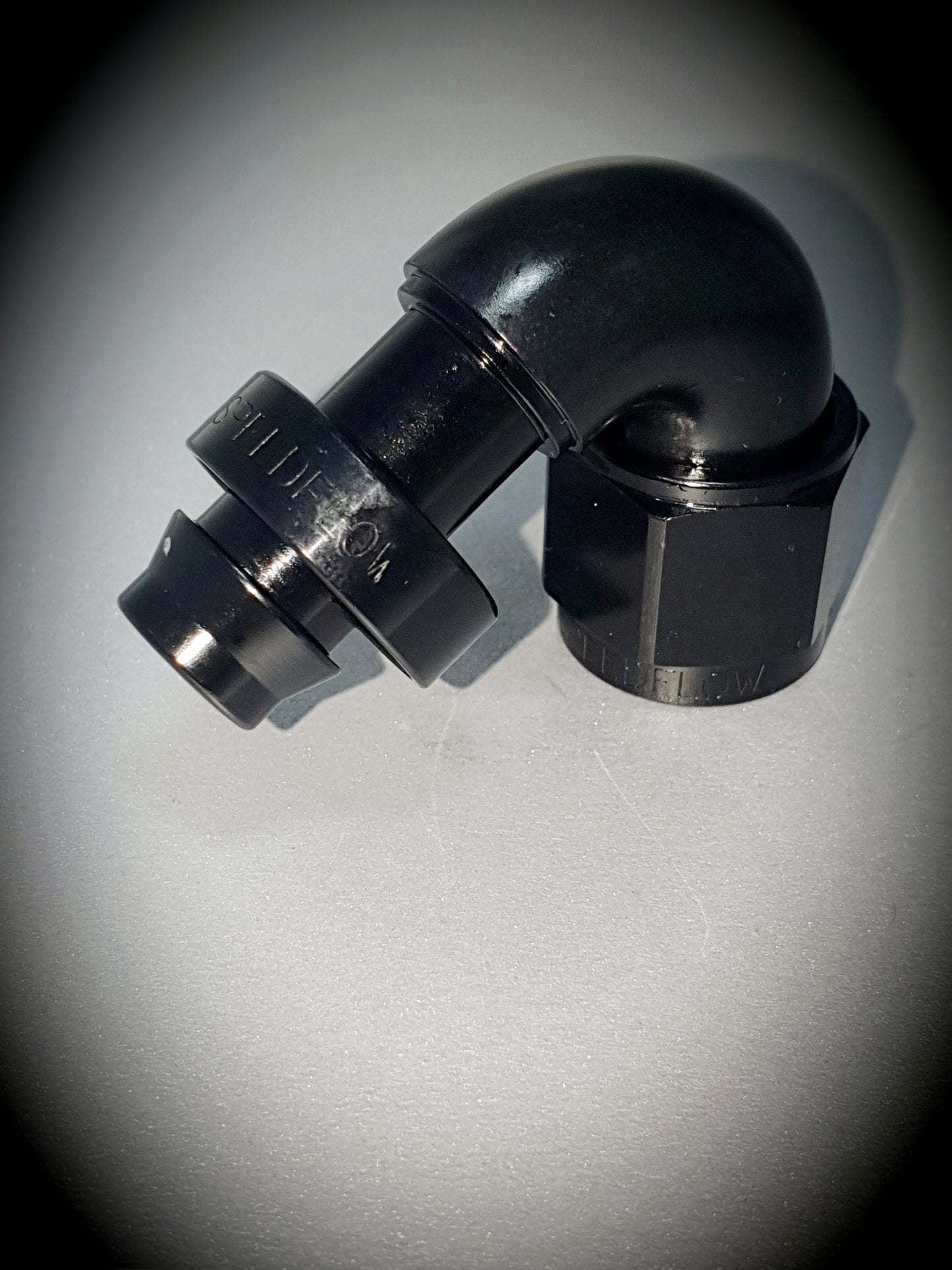 404-08-BLK -8 120 degree hose end - SS Racetech Rods & Customs