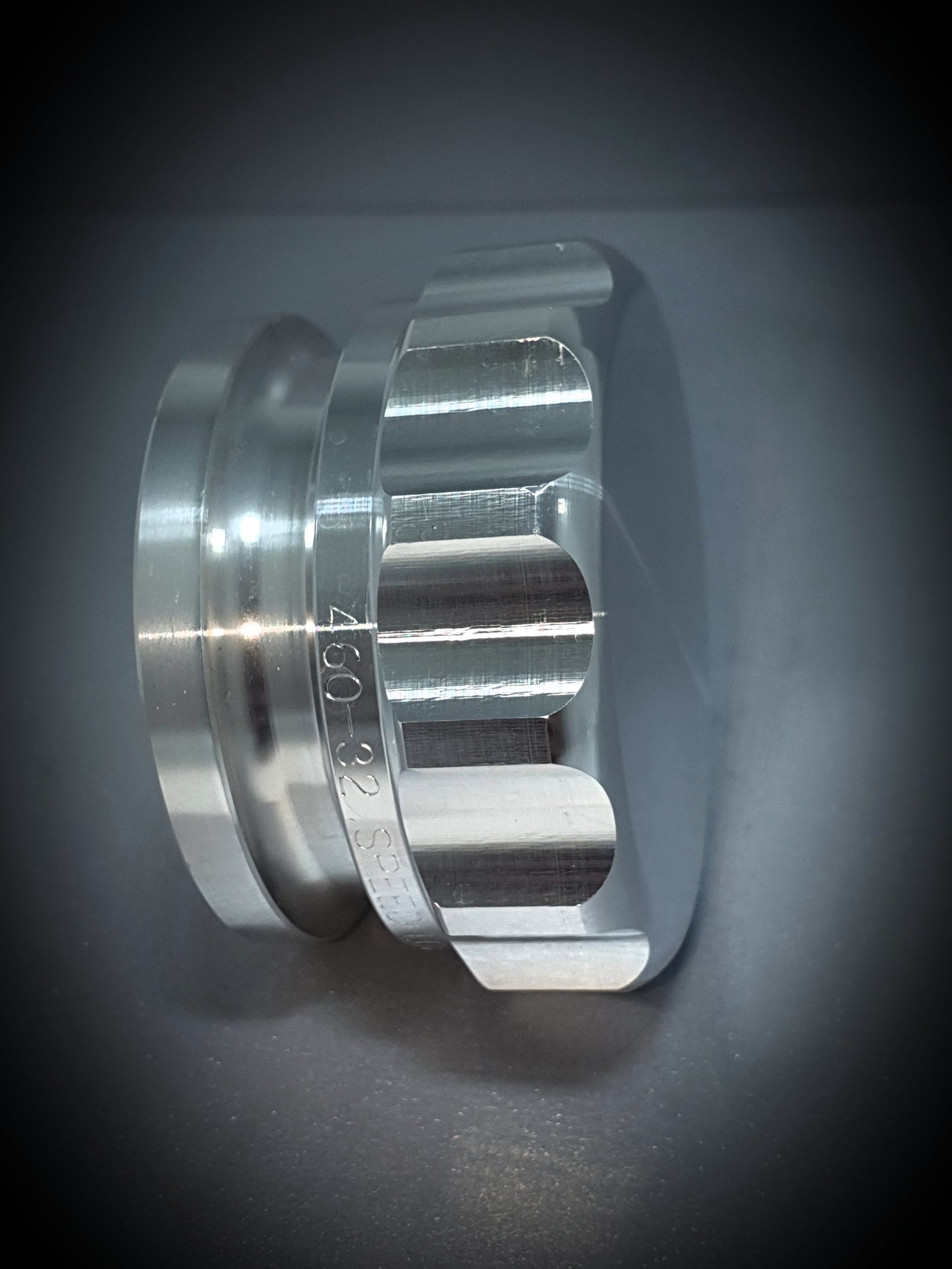 460-24-SS 1.5in Bore cap & stainless bung Assy RAW - SS Racetech Rods & Customs