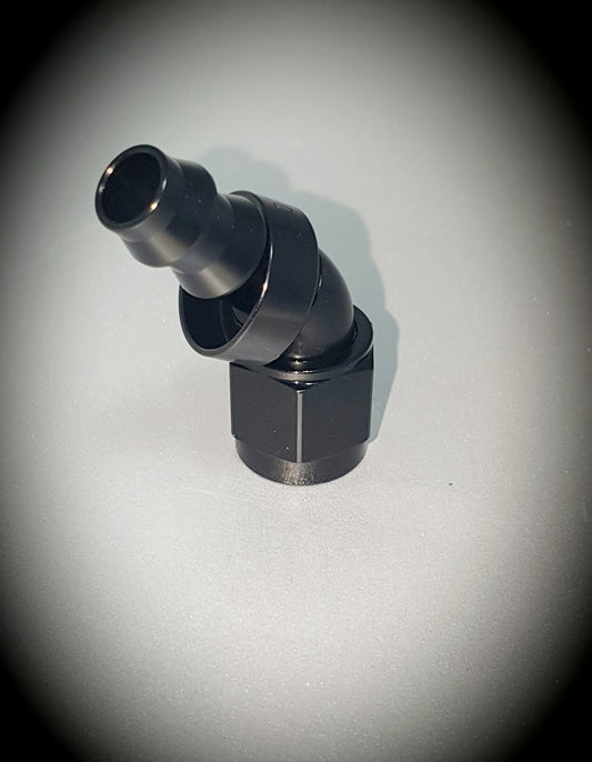 402-06-BLK -6 45 degree hose end - SS Racetech Rods & Customs