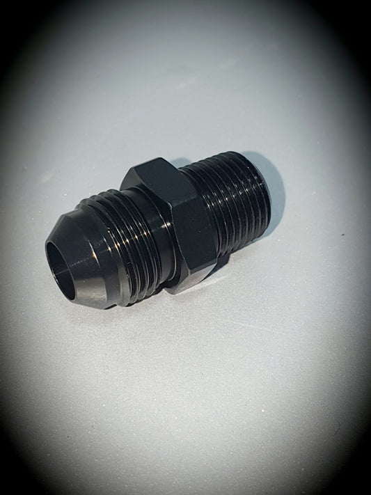 816-08-BLK -8 flare to 3/8 NPT adapter - SS Racetech Rods & Customs