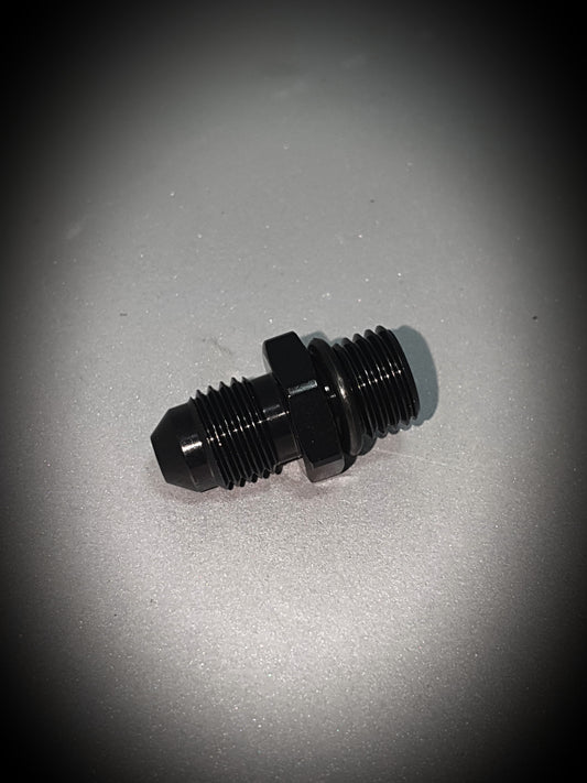 920-04-BLK -4 male to -4 o-ring port - SS Racetech Rods & Customs