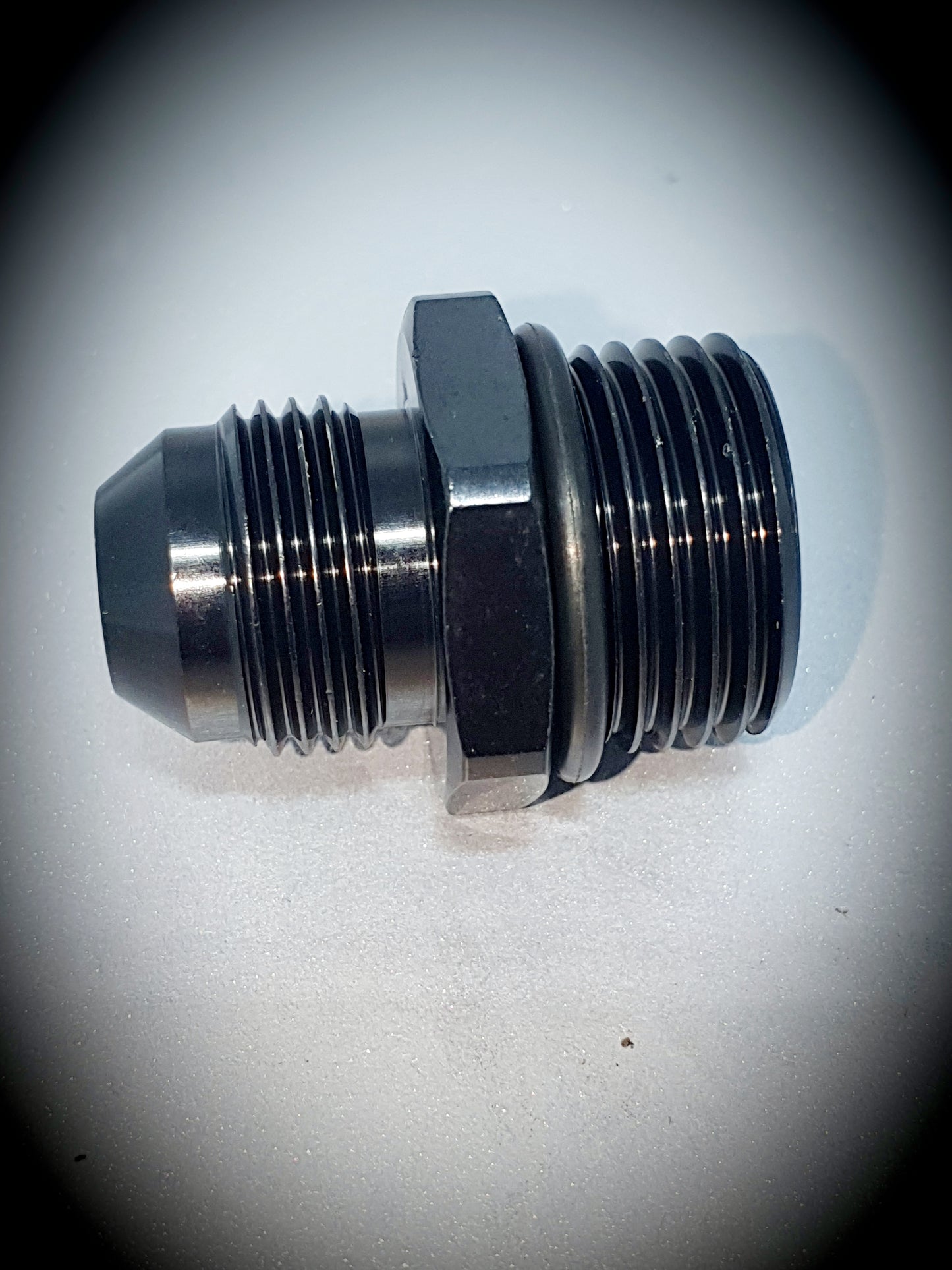 920-08-10-BLK -8 male to -10 o-ring port - SS Racetech Rods & Customs