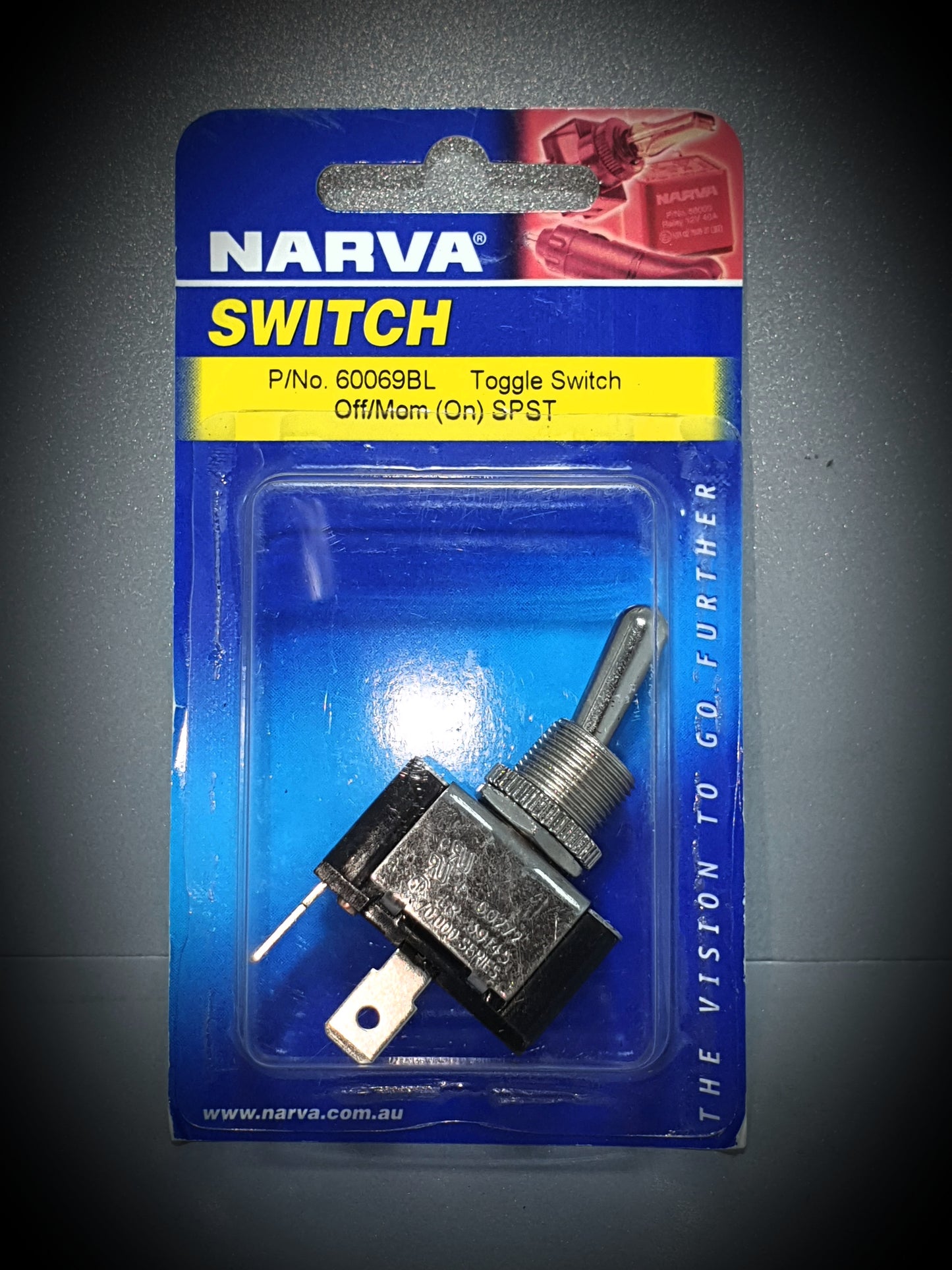 60069BL TOGGLE SWITCH OFF/MOM (ON) SPST - SS Racetech Rods & Customs