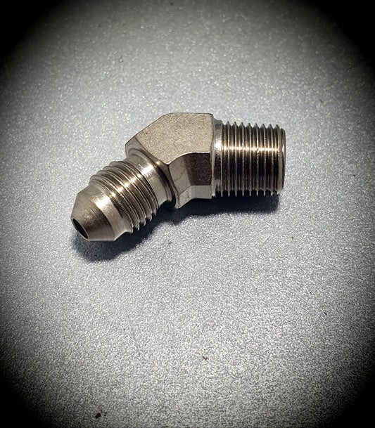 382-03 -3 male to 1/8" NPT - SS Racetech Rods & Customs