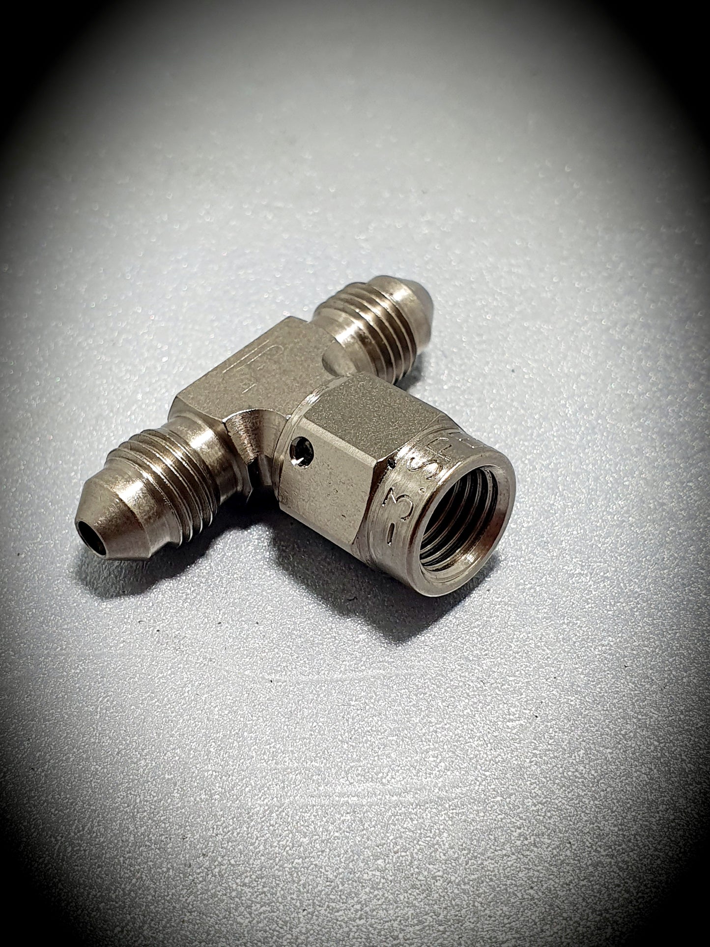 144-03-S -3 tee swivel on branch - steel - SS Racetech Rods & Customs