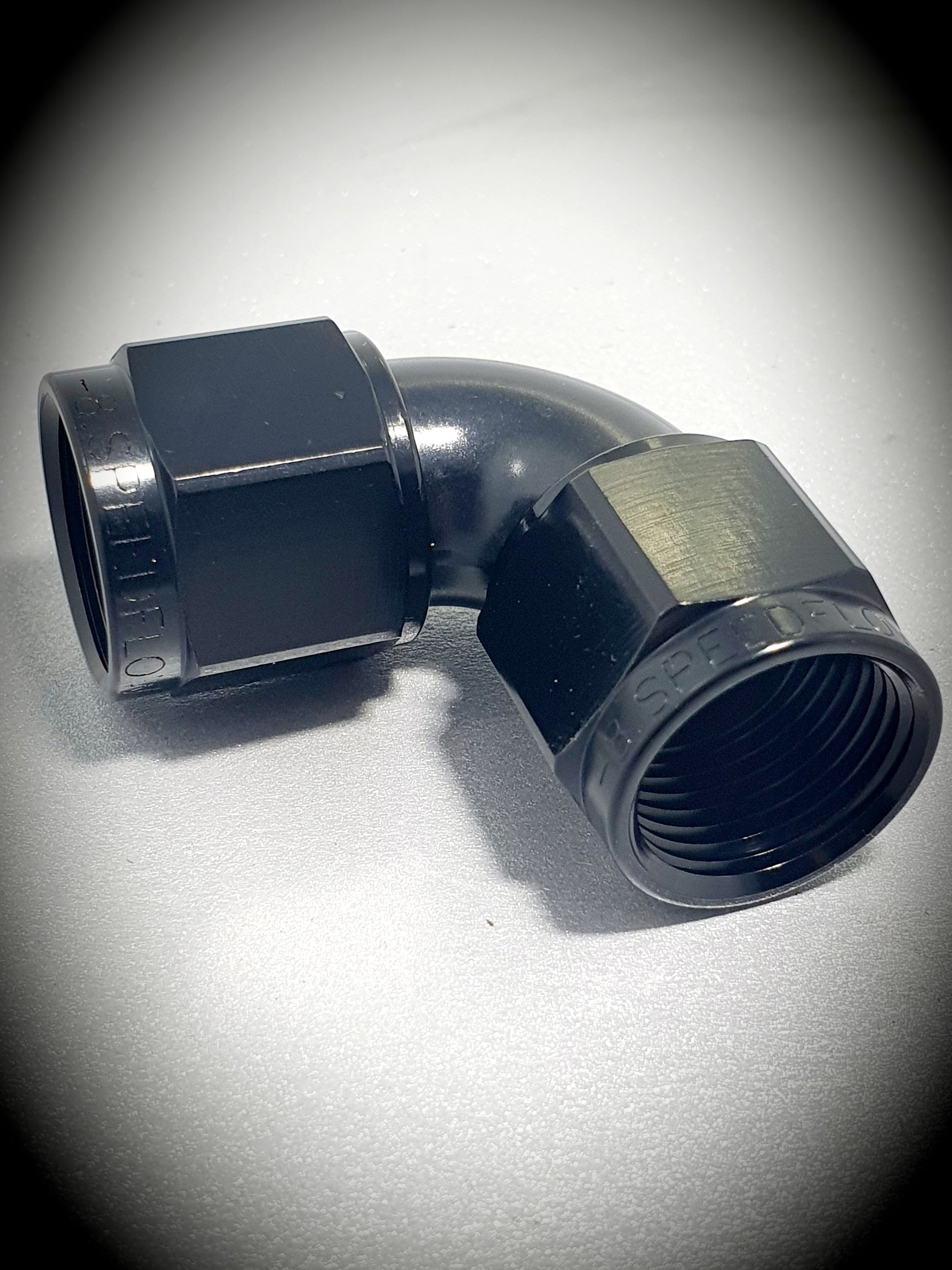 133-08-BLK -8 female union 90 degree - SS Racetech Rods & Customs