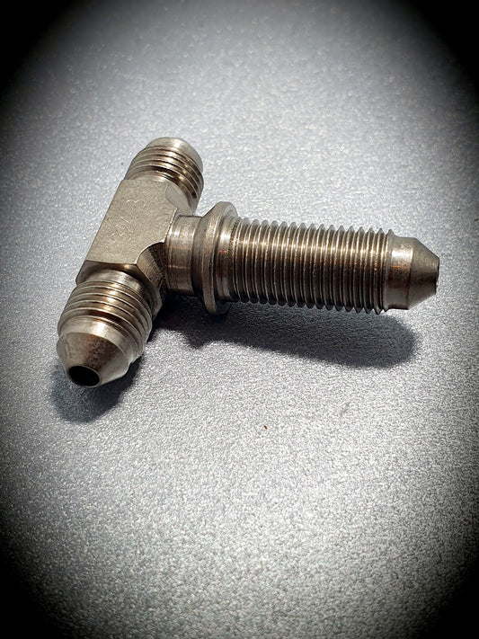 324-03 -3 bulkhead tee on branch - SS Racetech Rods & Customs
