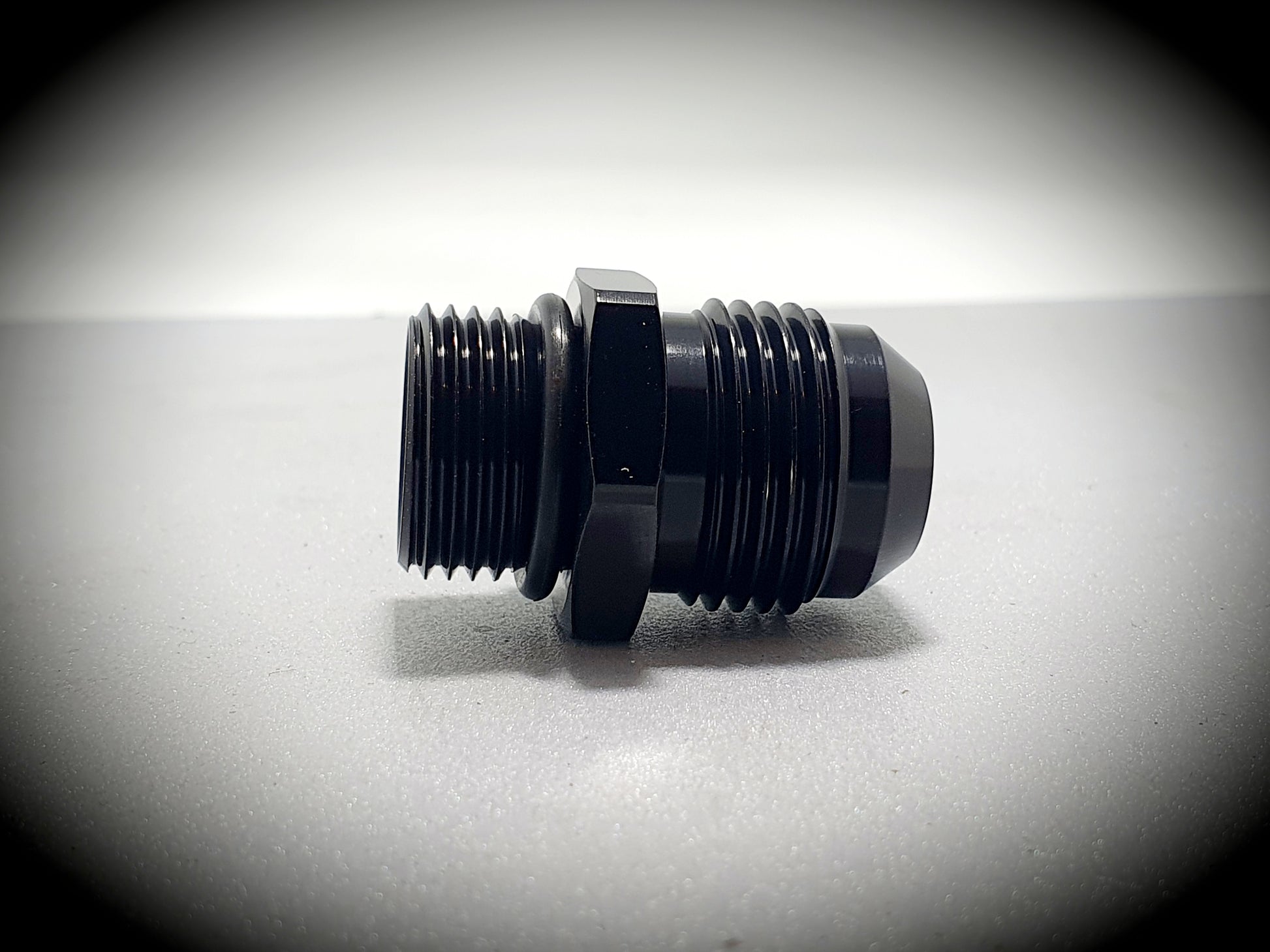 920-10-08-BLK -10 male to -8 o-ring port - SS Racetech Rods & Customs