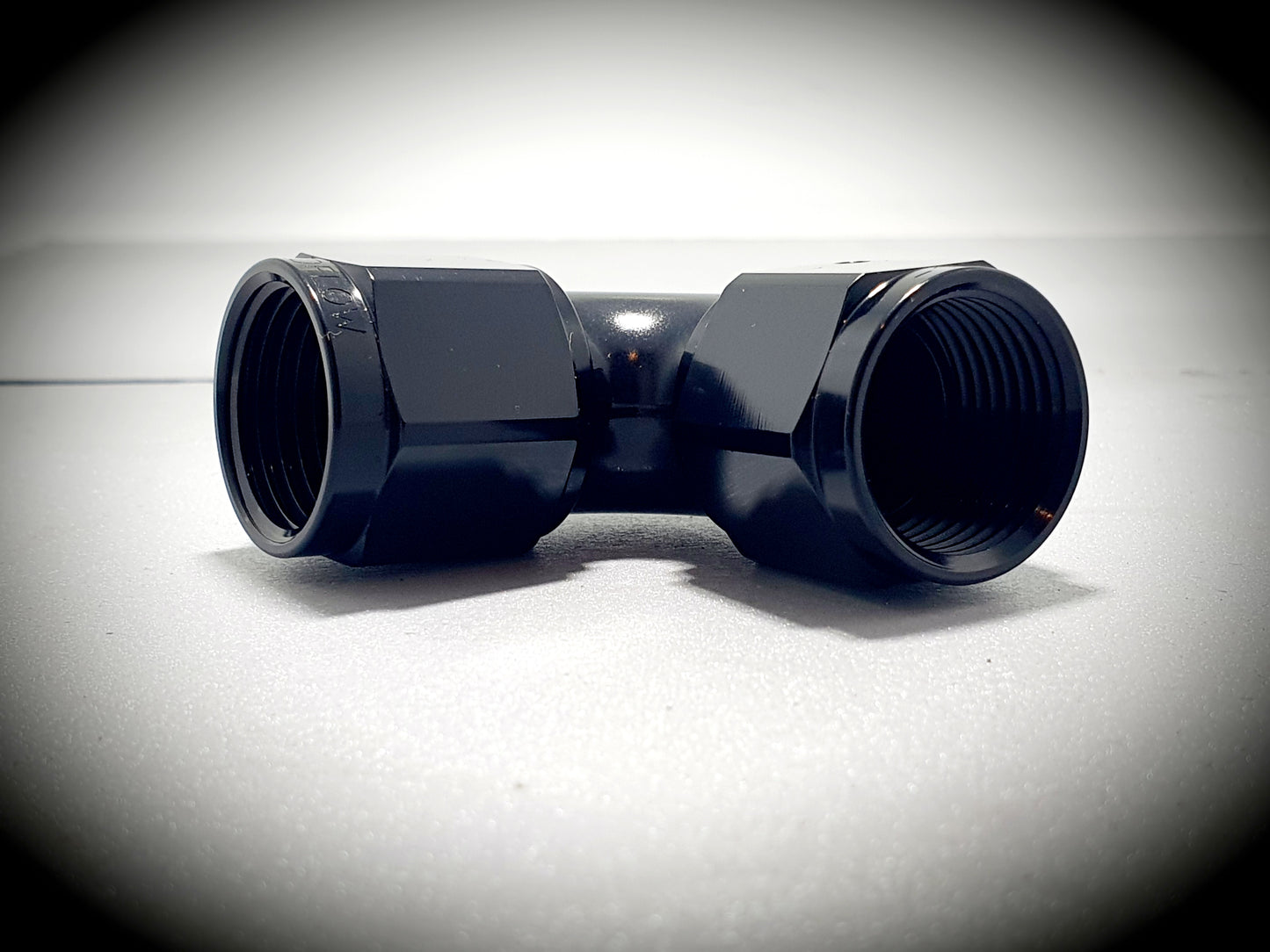 133-10-BLK -10 female union 90 degree - SS Racetech Rods & Customs