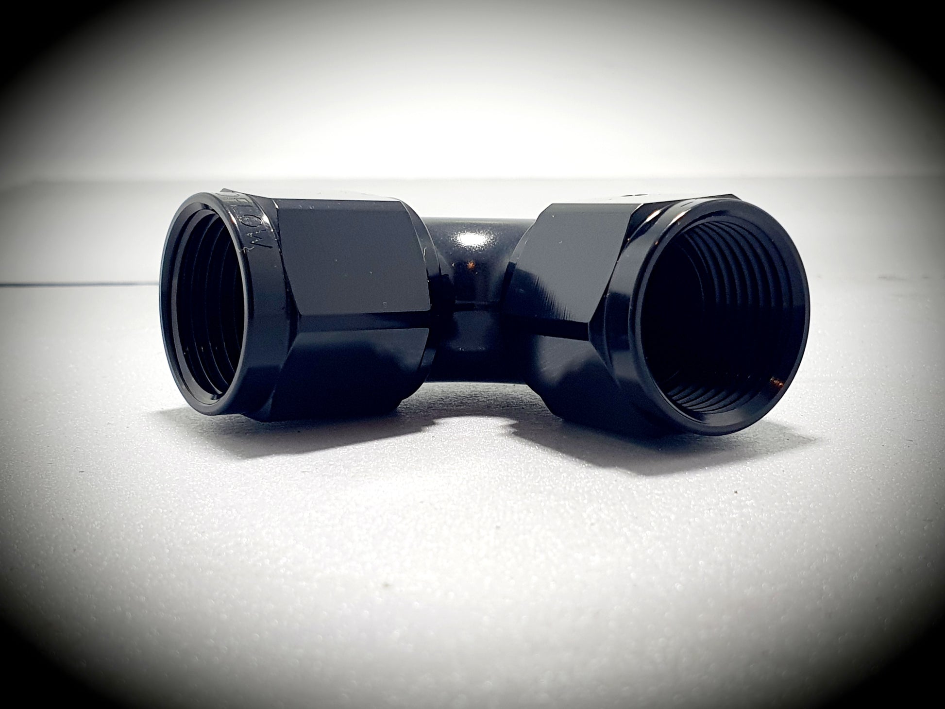 133-10-BLK -10 female union 90 degree - SS Racetech Rods & Customs