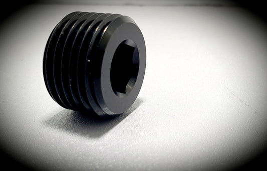 932-02-BLK 1/8 NPT in hex plug - SS Racetech Rods & Customs