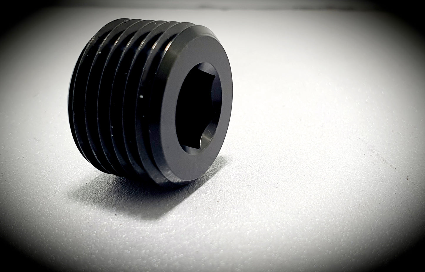 932-06-BLK 3/8 NPT in hex plug - SS Racetech Rods & Customs