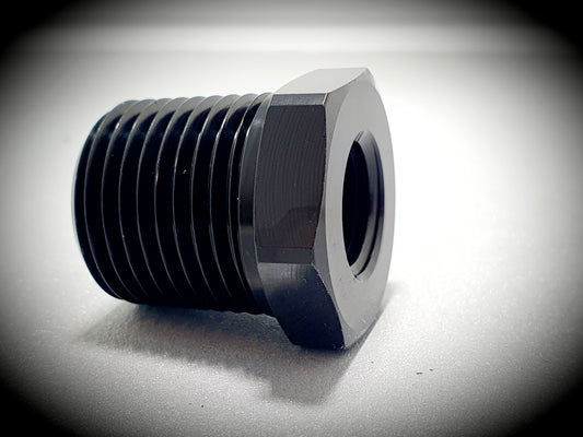 912-08-04-BLK 1/2 TO 1/4 NPT reducer - SS Racetech Rods & Customs