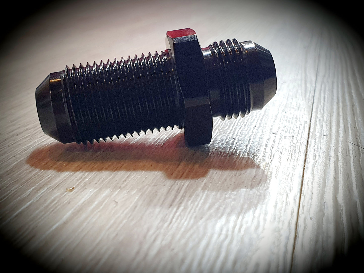 832-08-BLK -8 flare bulkhead - SS Racetech Rods & Customs