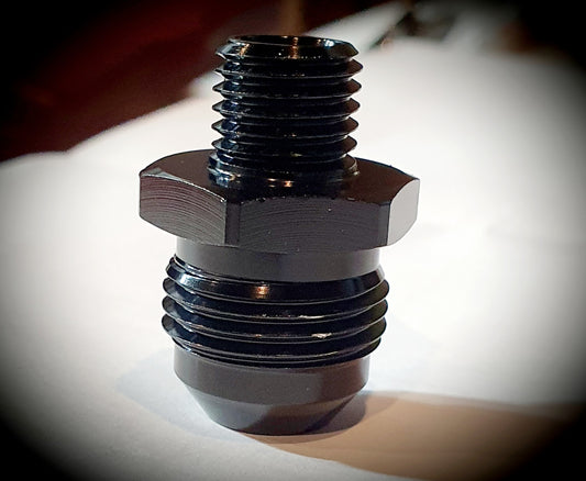 731-08-BLK M12 X 1.5 TO -8 male - SS Racetech Rods & Customs