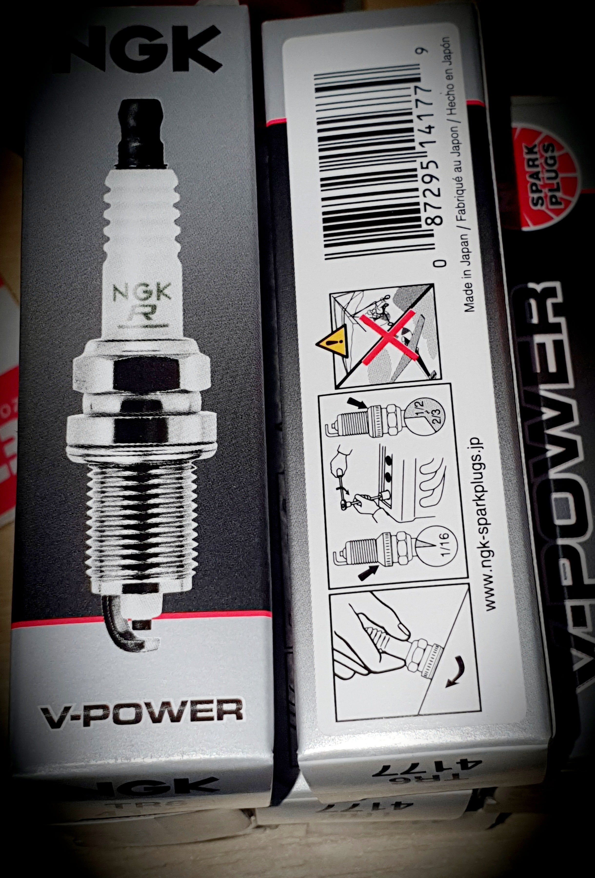 NGK VPOWER SPARK PLUGS TR6 4177 Race Ready Gear