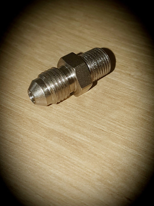 380-04 -4 male to 1/8 NPT male - SS Racetech Rods & Customs