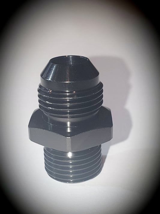 734-08-BLK M18 X 1.5 to -8 male - SS Racetech Rods & Customs