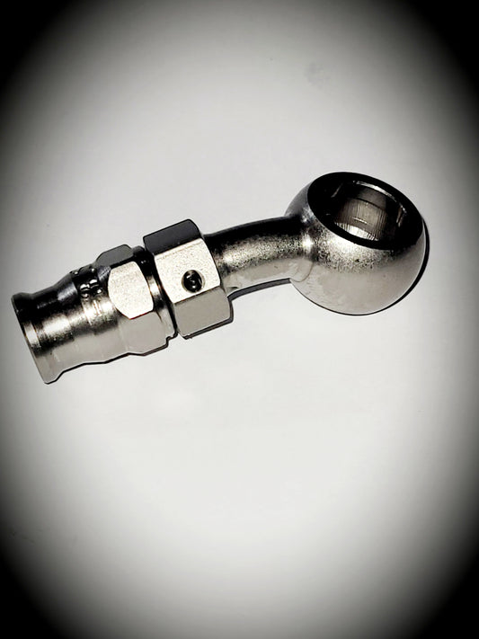 211-03 -3 hose to 3/8-M10 banjo 30 degree - SS Racetech Rods & Customs