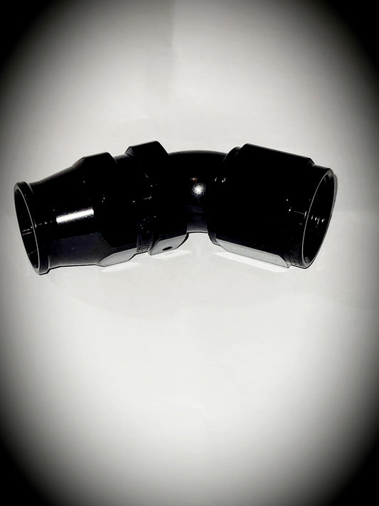 202-10-BLK -10 45 degree hose end - alloy - SS Racetech Rods & Customs