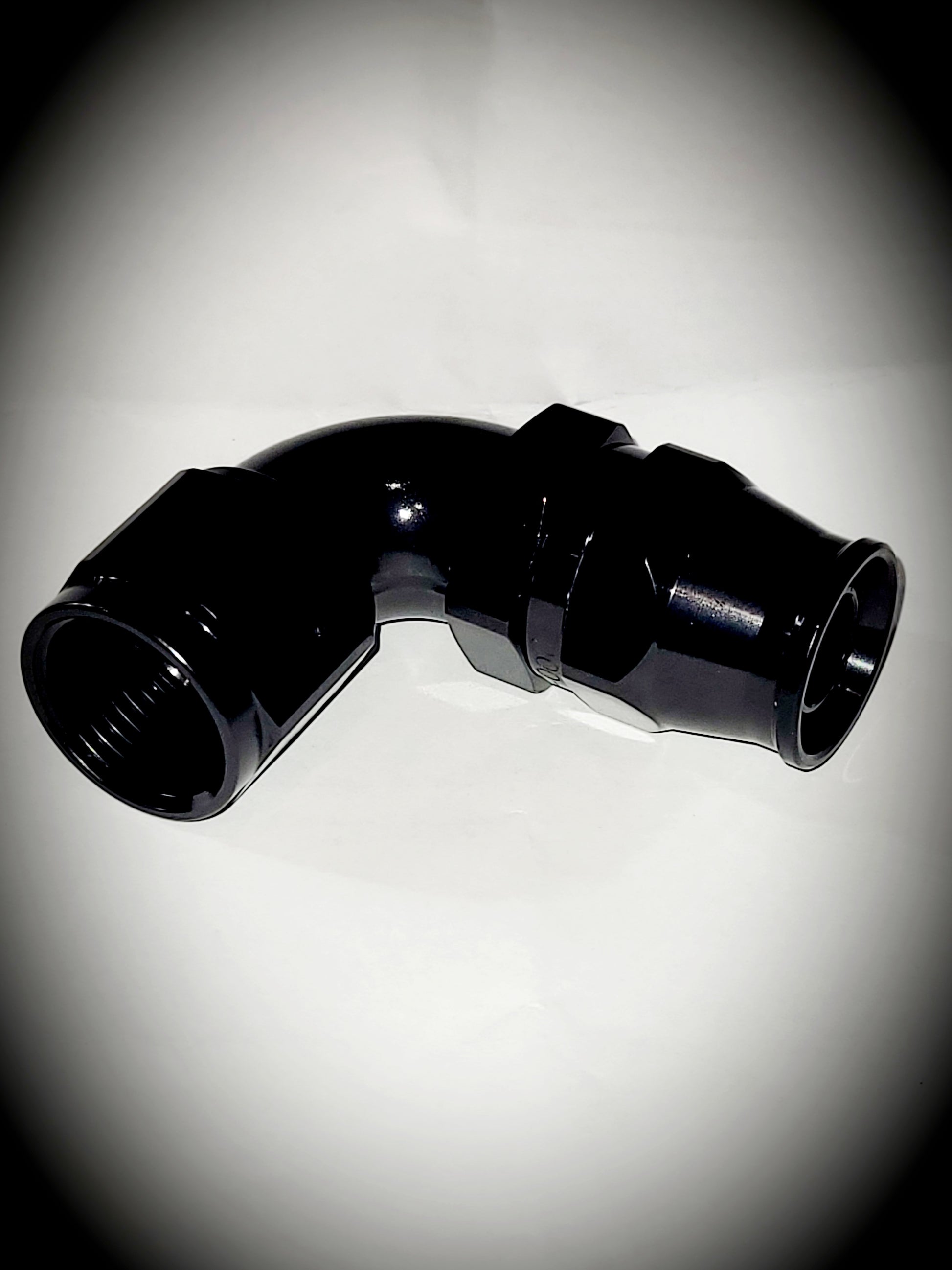 203-10-BLK -10 90 degree hose end - alloy - SS Racetech Rods & Customs