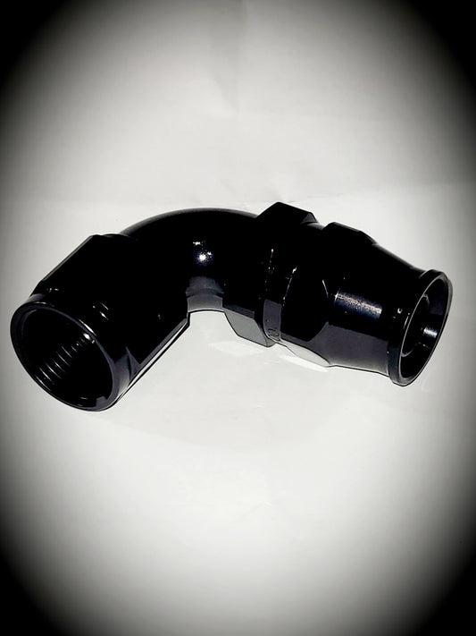 203-10-BLK -10 90 degree hose end - alloy - SS Racetech Rods & Customs