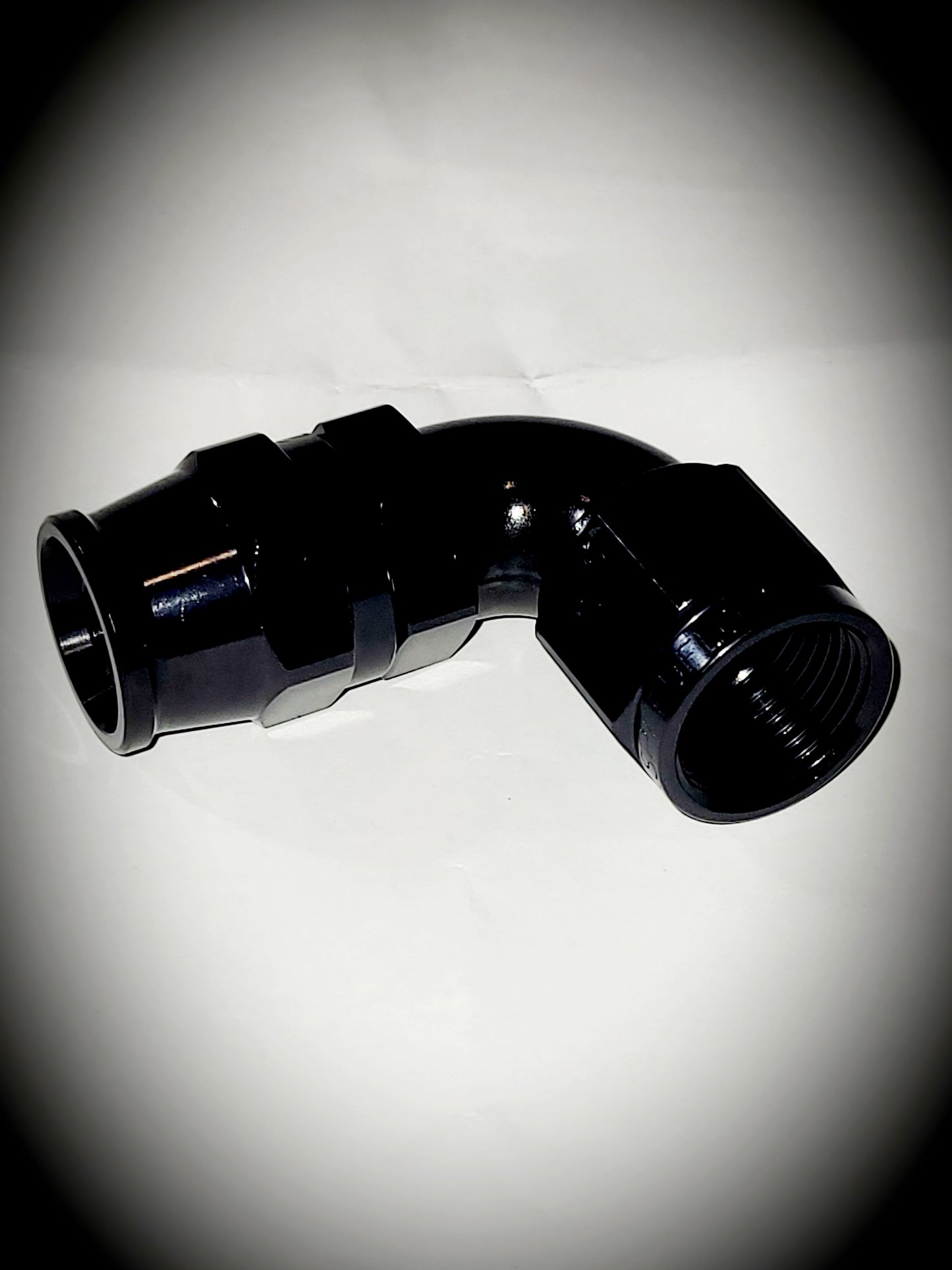 203-08-BLK -8 90 degree hose end - alloy