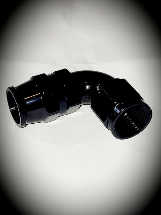 203-08-BLK -8 90 degree hose end - alloy - SS Racetech Rods & Customs
