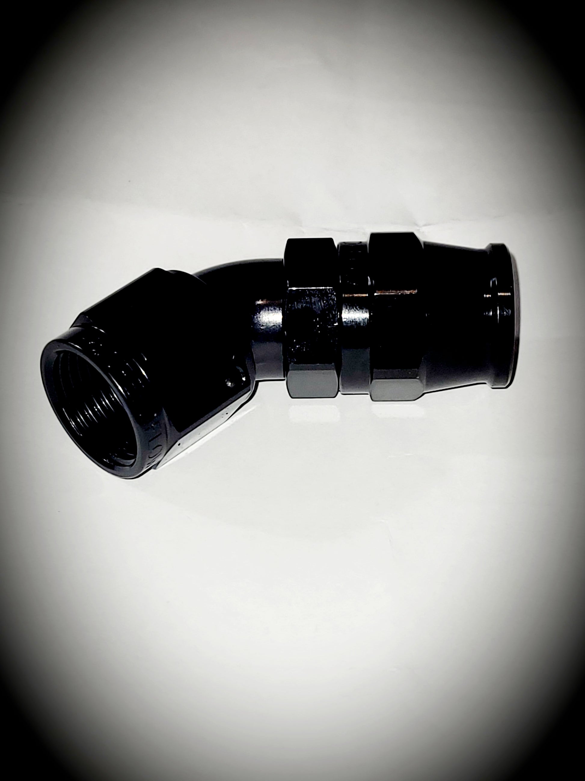 202-08-BLK -8 45 degree hose end - alloy - SS Racetech Rods & Customs