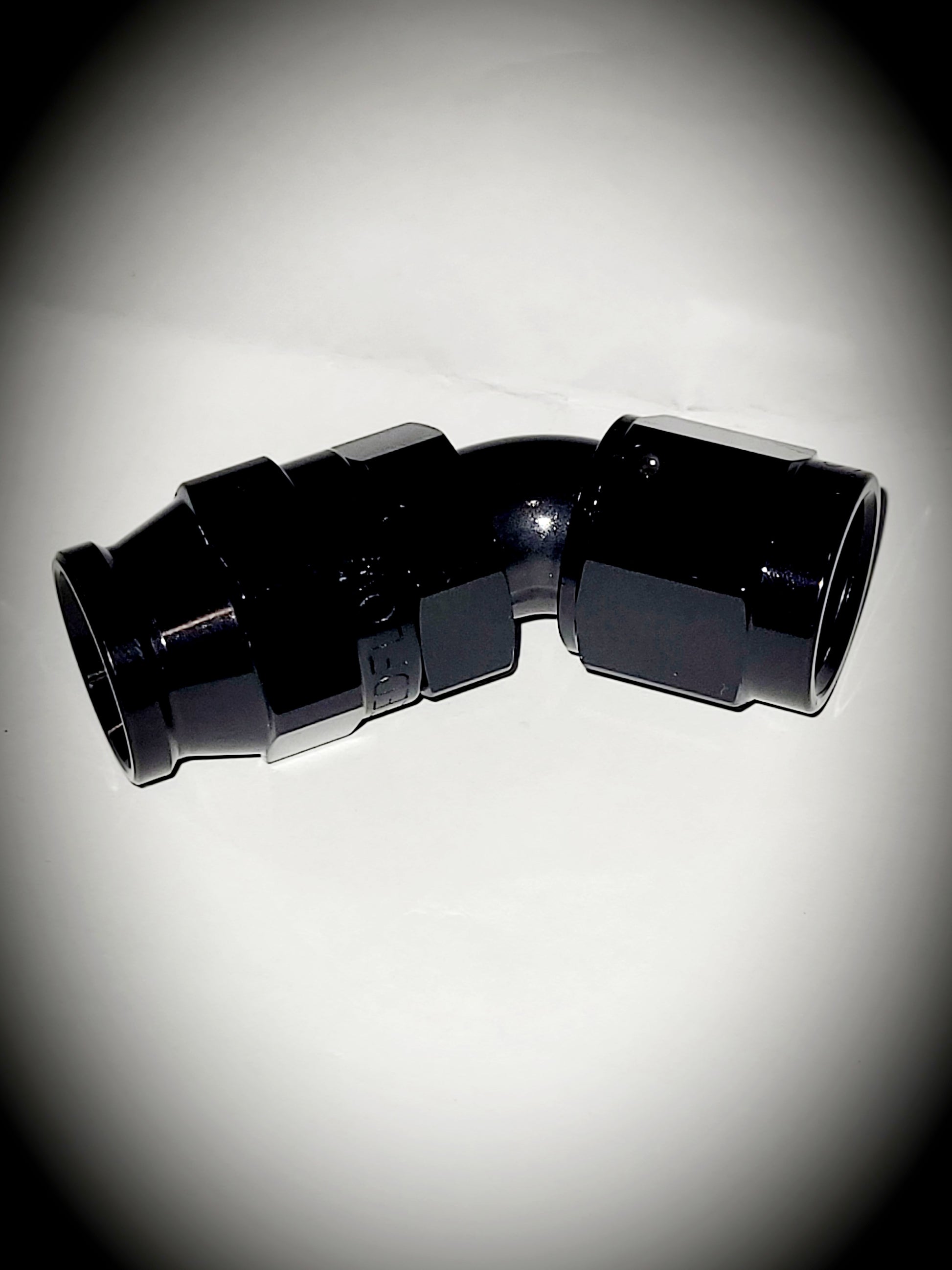 202-06-BLK -6 45 degree hose end - alloy - SS Racetech Rods & Customs
