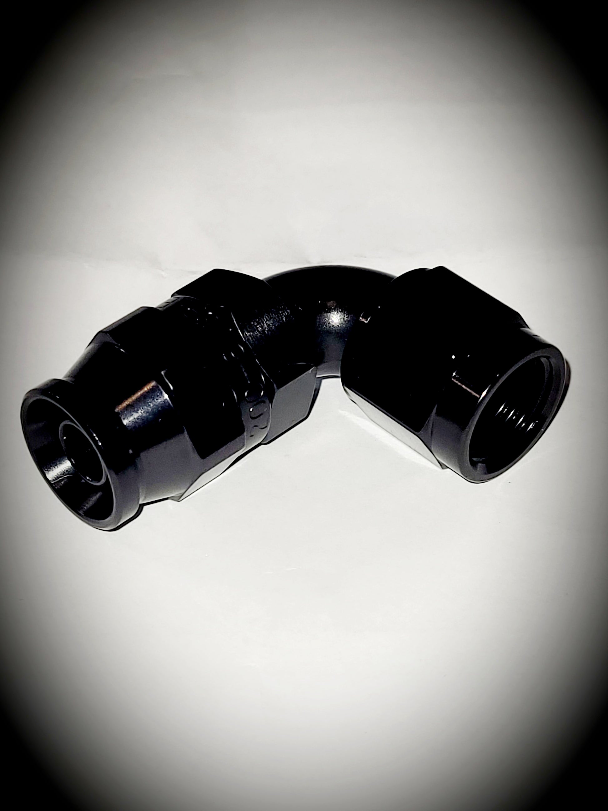 203-06-BLK -6 90 degree hose end - alloy - SS Racetech Rods & Customs