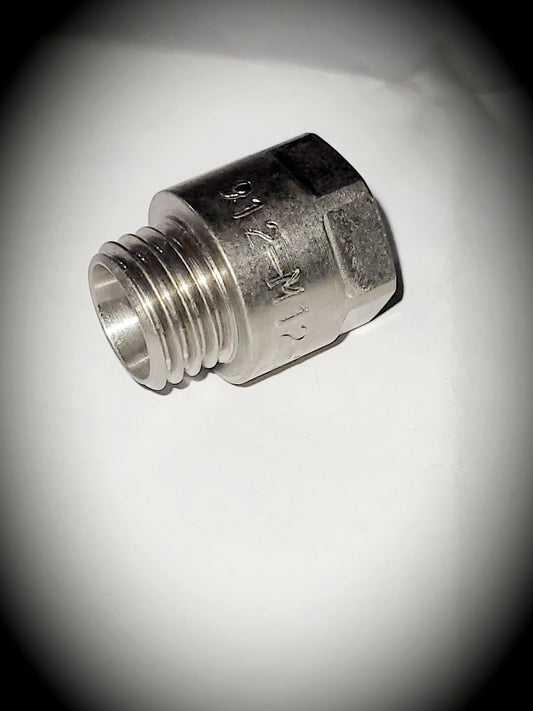 912-M12-02-S M12 X 1.5 TO 1/8 NPT reducer - SS Racetech Rods & Customs