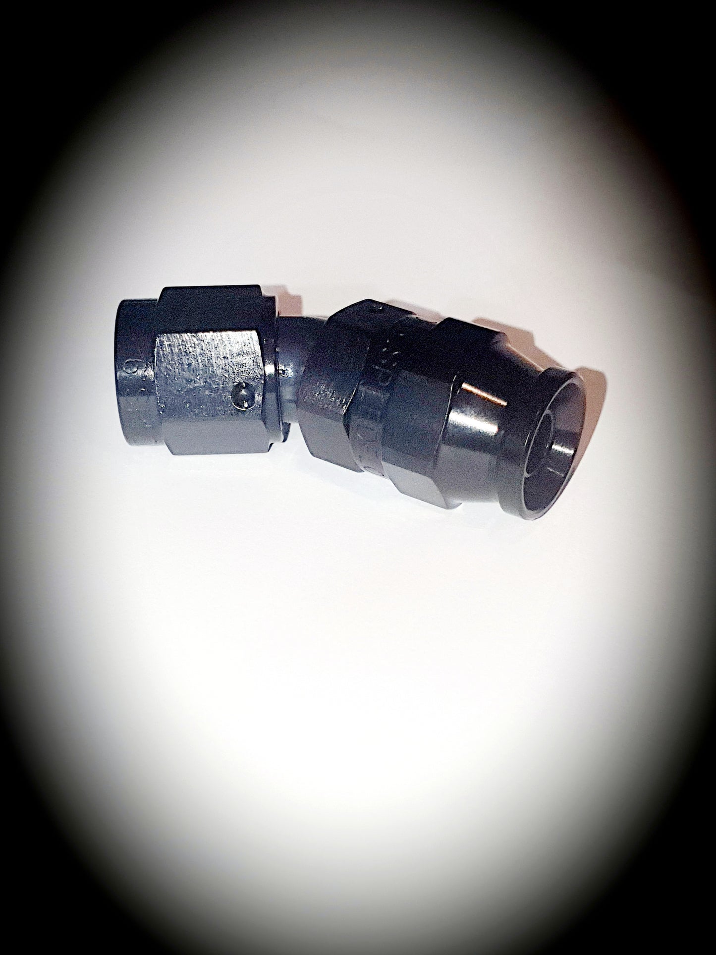 207-06-BLK -6 30 degree hose end - alloy