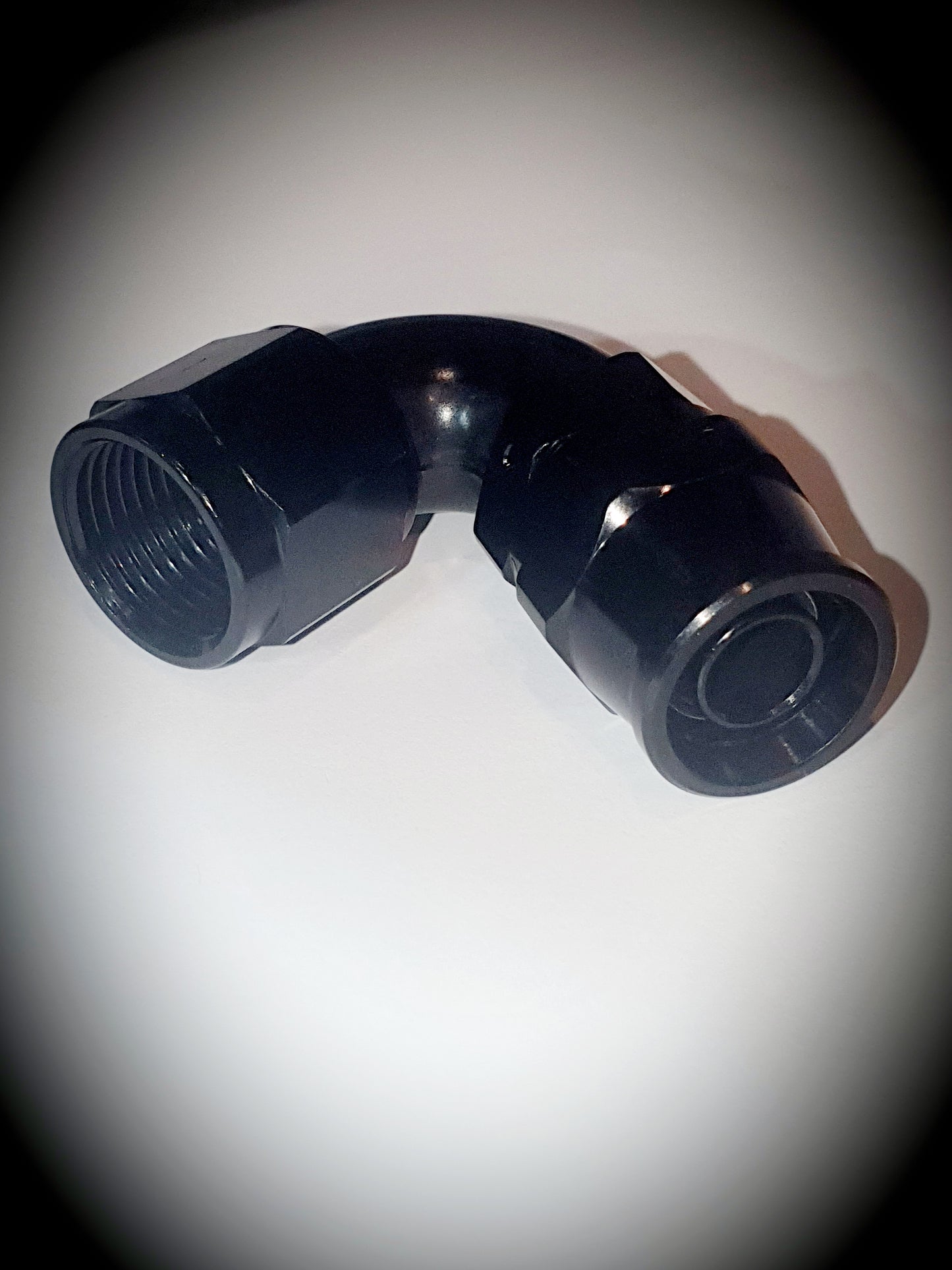 204-08-BLK -8 120 degree hose end - alloy