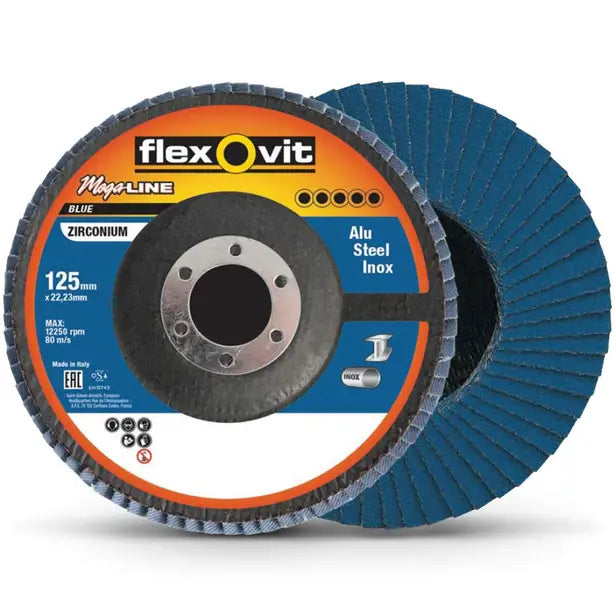 FLEXOVIT FLAP DISK 125MM X 40 GRIT - SS Racetech Rods & Customs