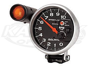 ATM3900 Sport-Comp 5" Pedestal Mount Tachometer 10,000 RPM w/ Adjustable Pointer - SS Racetech Rods & Customs